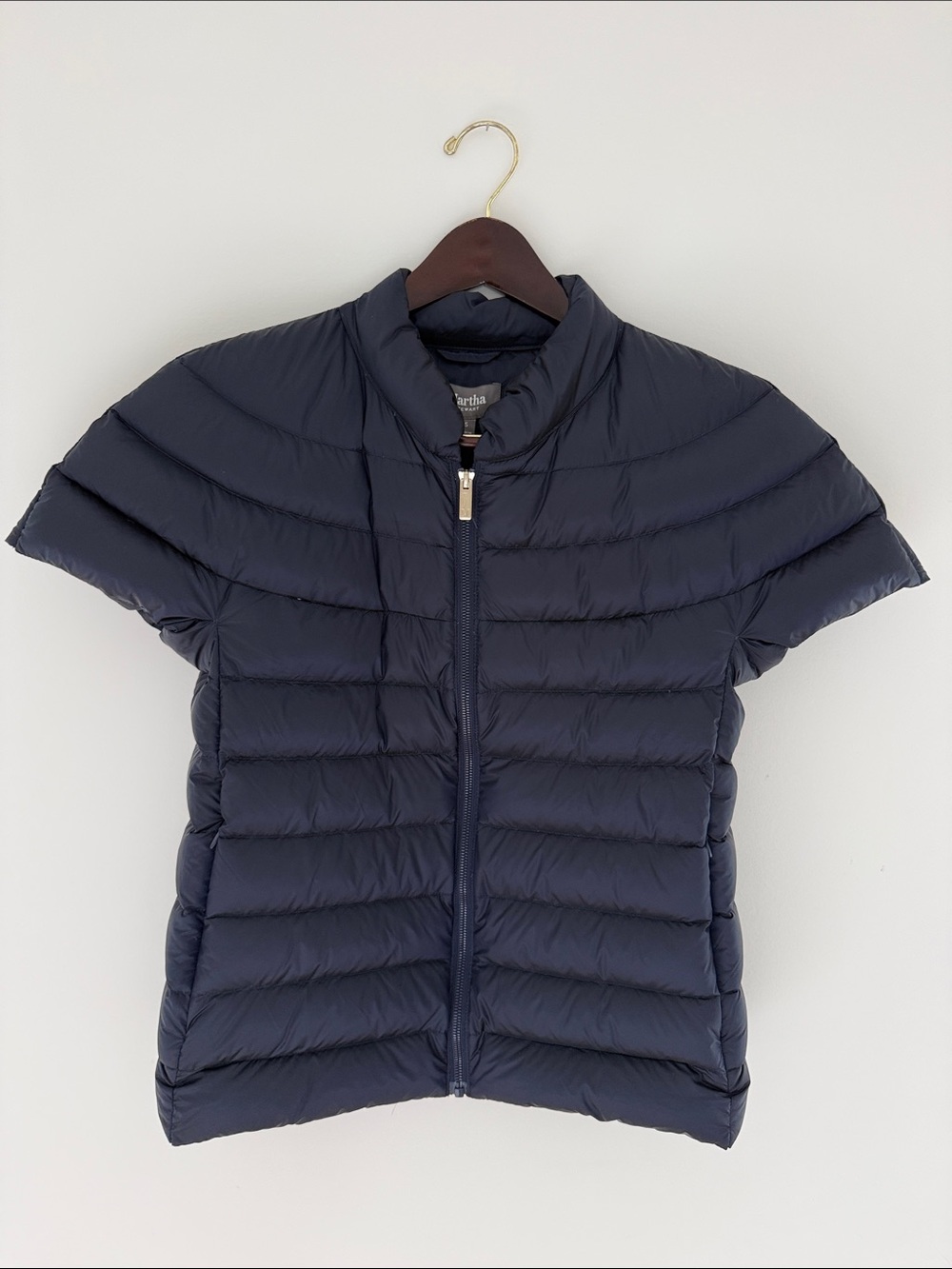 Women's Blue Puffer Jacket Lightweight Quilted Coat